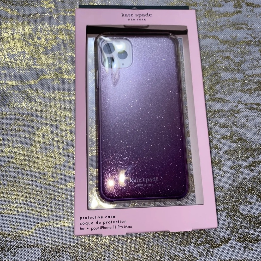 Kate Spade Phone Case iPhone 11 PRO MAX PURPLE SPARKLE